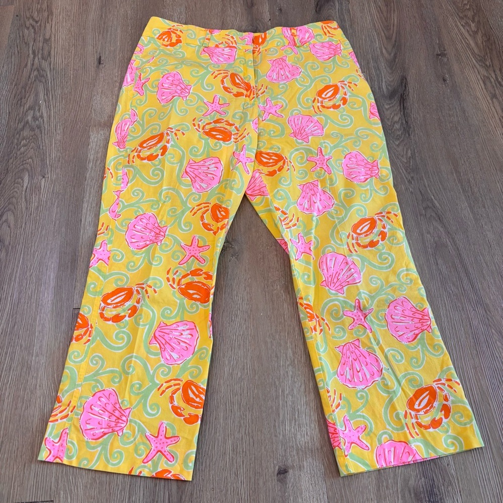 Lilly Pulitzer Vtg Women’s White Label Sunrise Sandbar Capri Pants Size 10 31x23
